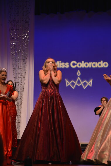 Liv Newman surprised when she won the Miss Colorado Teen title.